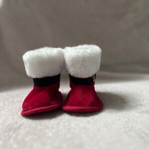 Little Me Red and White Kids Boots